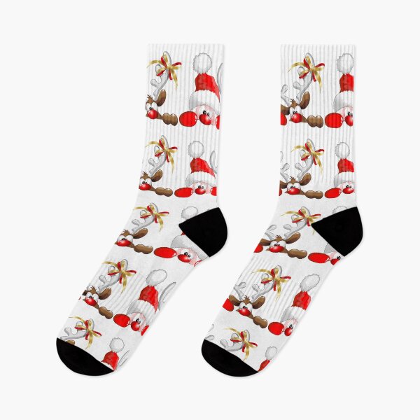 Item preview, Santa and Reindeer Funny Peeking Characters designed and sold by BluedarkArt.
