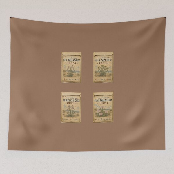 Item preview, Vintage Seed Packets PRINT ONLY NOT REAL- Coastal Wildflowers Series 013-016 - original color designed and sold by Beachy.