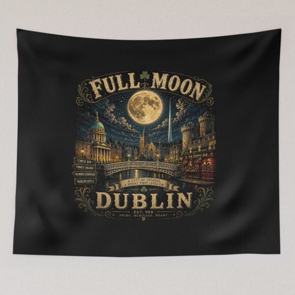 Item preview, Full Moon Dublin designed and sold by UnoqueVintage.