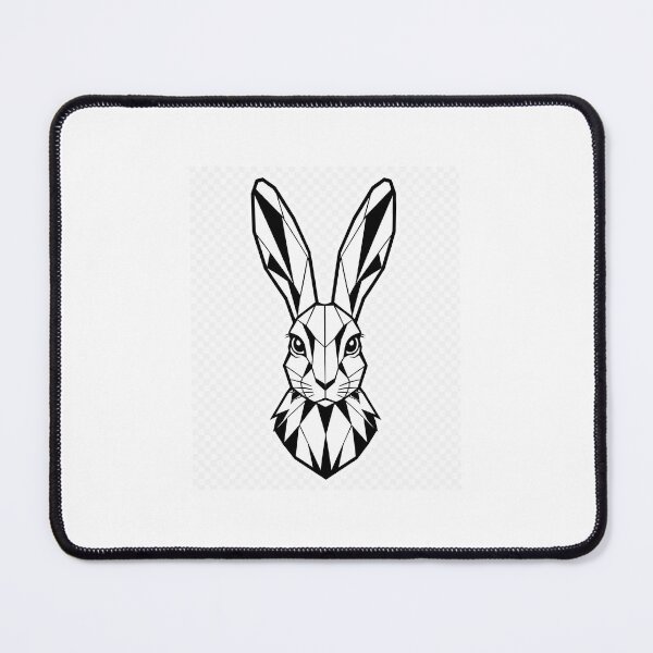 Item preview, Premium Geometric Arabian Hare | Minimalist Black & White Vector Sticker designed and sold by DesertInkArt.