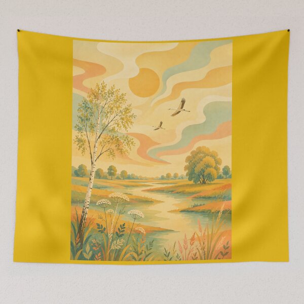 Item preview, Wetland Dreams - River Landscape designed and sold by WanderEastArt.