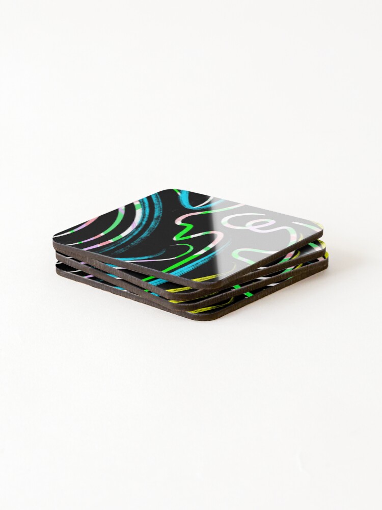 Thumbnail 4 of 5, Coasters (Set of 4), Rainbow tide 1, designed and sold by Roco47.