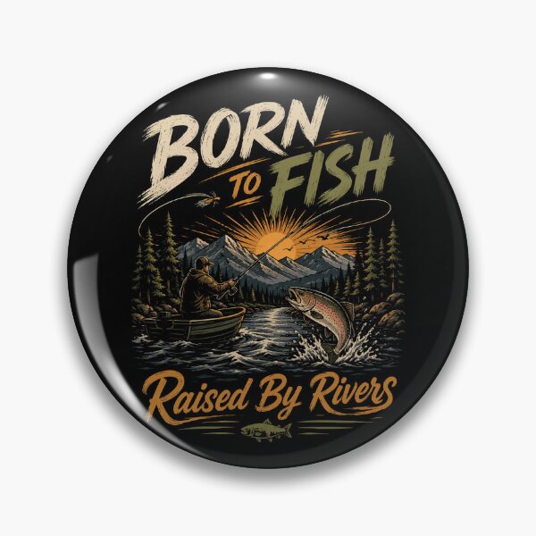 Item preview, Born To Fish Raised By Rivers Trout Fishing T-Shirt designed and sold by JIMBOEE.