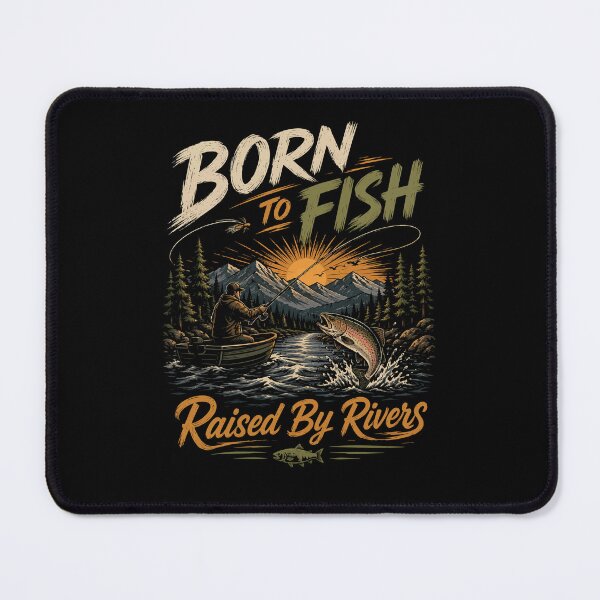 Item preview, Born To Fish Raised By Rivers Trout Fishing T-Shirt designed and sold by JIMBOEE.