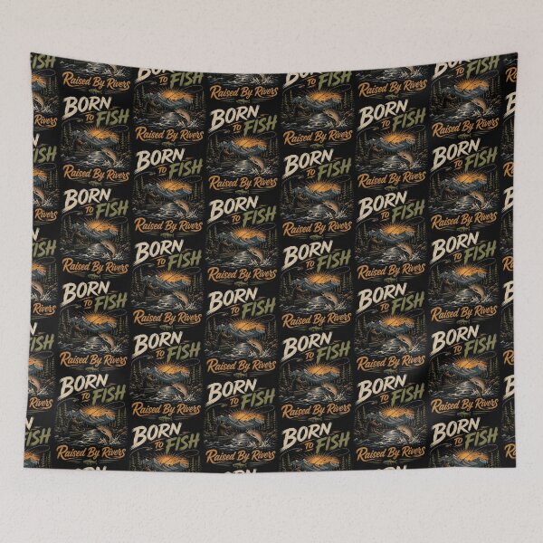 Item preview, Born To Fish Raised By Rivers Trout Fishing T-Shirt designed and sold by JIMBOEE.