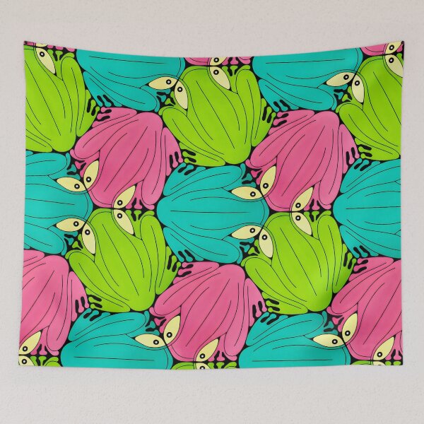 Item preview, Frogs II (Pink Teal Green) designed and sold by stevepriest.