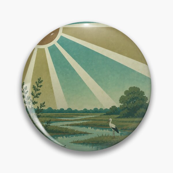 Item preview, Wetland Dreams — Retro Sun designed and sold by WanderEastArt.