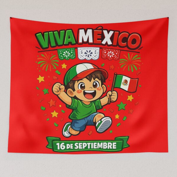 Item preview, Viva Mexico Cute Kid Mexican Independence Day Fiesta Celebration Design designed and sold by irfanshikh.