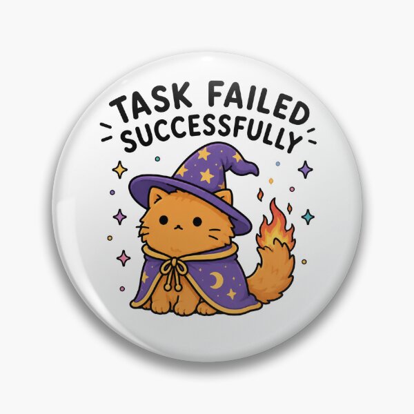 Item preview, Task Failed Successfully Wizard Cat designed and sold by MonkiFlipp.