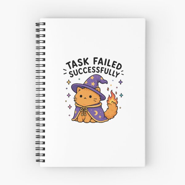 Item preview, Task Failed Successfully Wizard Cat designed and sold by MonkiFlipp.