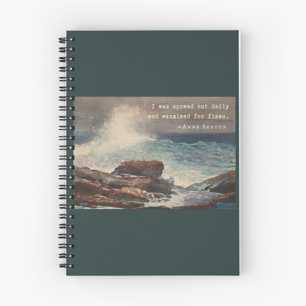 Item preview, Anne Sexton quote: I was spread out daily and examined for flaws. designed and sold by artbleed.
