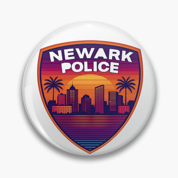 Item preview, Newark Police Retro Sunset T-Shirt, City Police Gift, Vintage Law Enforcement Graphic Tee designed and sold by pawsome purrfect.