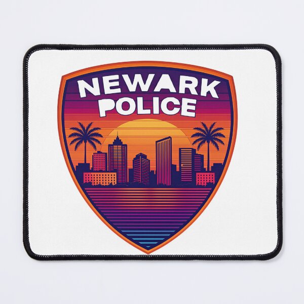 Item preview, Newark Police Retro Sunset T-Shirt, City Police Gift, Vintage Law Enforcement Graphic Tee designed and sold by pawsome purrfect.