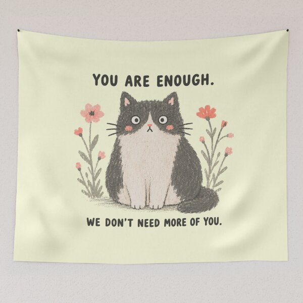 Item preview, Brutally Supportive Cat designed and sold by Wobble Studio.