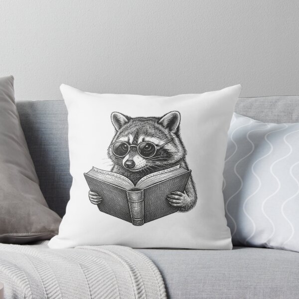 Item preview, Feral And Literate Smart Raccoon Reading A Book Glasses designed and sold by raedattia.