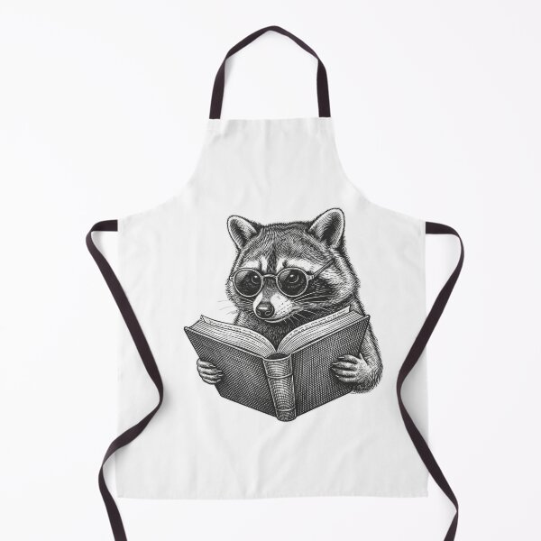 Item preview, Feral And Literate Smart Raccoon Reading A Book Glasses designed and sold by raedattia.