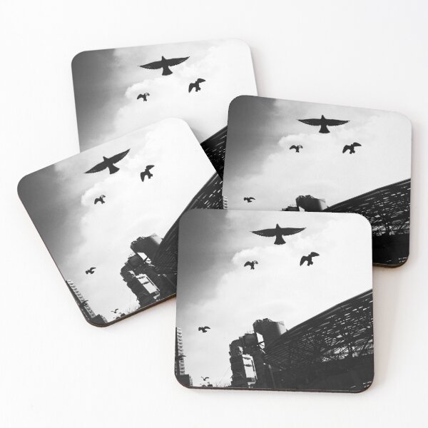 Item preview, Dark Wings Above Seoul Station designed and sold by UrbanNoirMood.