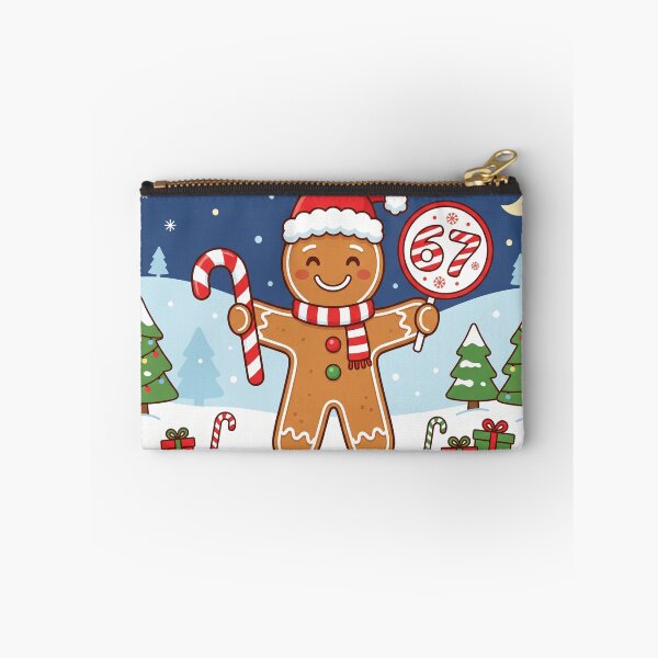 Item preview, funny gingerbread man christmas candy cane 67 designed and sold by Softie Sticker Studio.