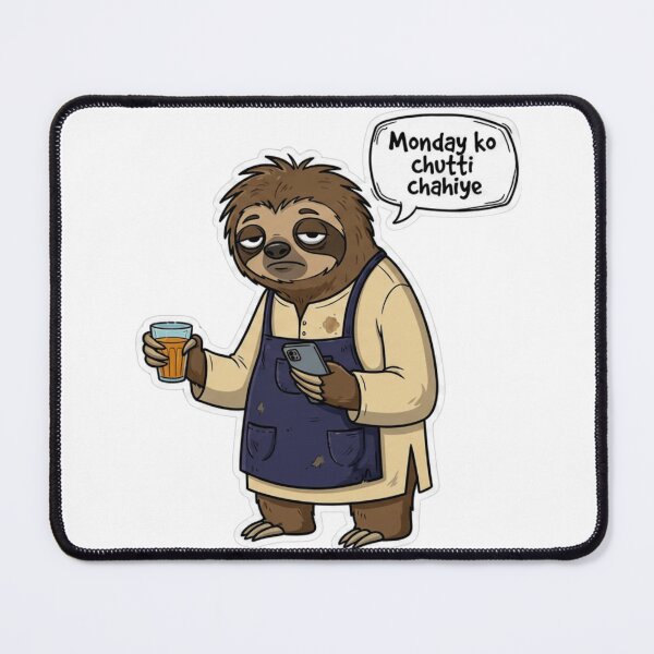 Item preview, Monday Ko Chutti Sloth designed and sold by WearTheVibe Store.