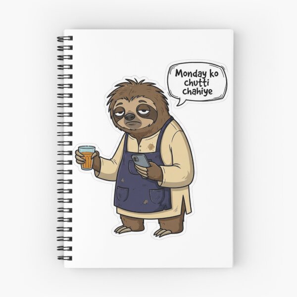 Item preview, Monday Ko Chutti Sloth designed and sold by WearTheVibe Store.