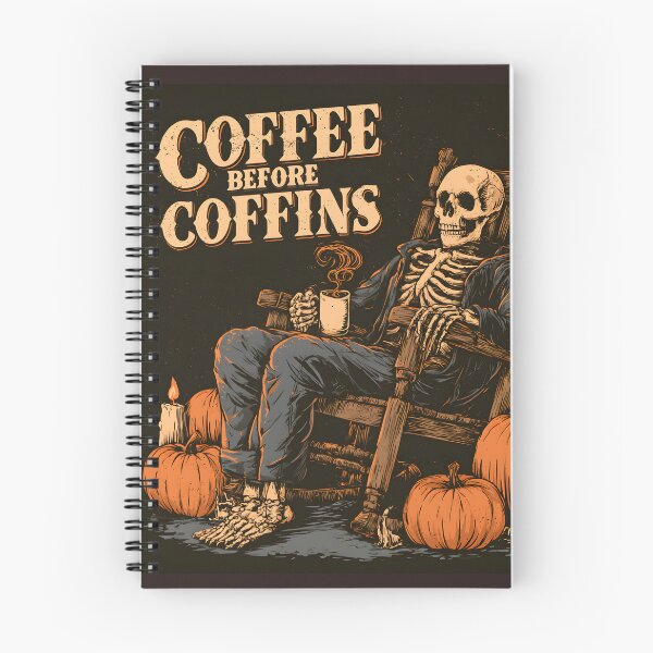 Item preview, Coffee Before Coffins – Funny Skeleton Halloween Coffee Lover Design designed and sold by KAM-KAM-STORE.