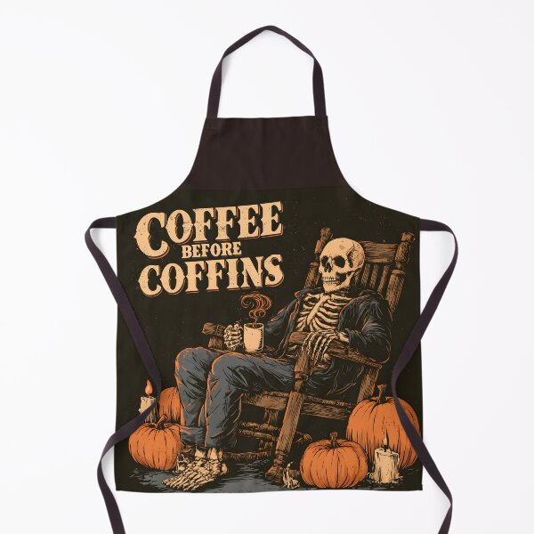 Item preview, Coffee Before Coffins – Funny Skeleton Halloween Coffee Lover Design designed and sold by KAM-KAM-STORE.