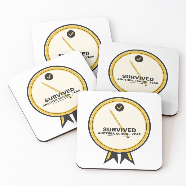Item preview, Survived Another School Year Teacher Medal Badge Design designed and sold by Mega-Shopping.