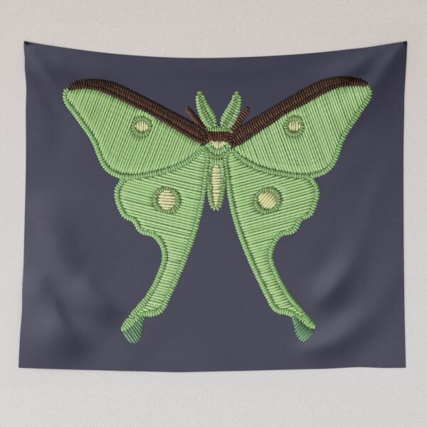 Item preview, Luna Moth (Actias luna) Embroidered Patch | Nature Aesthetic designed and sold by · GAMING SOUL ·.