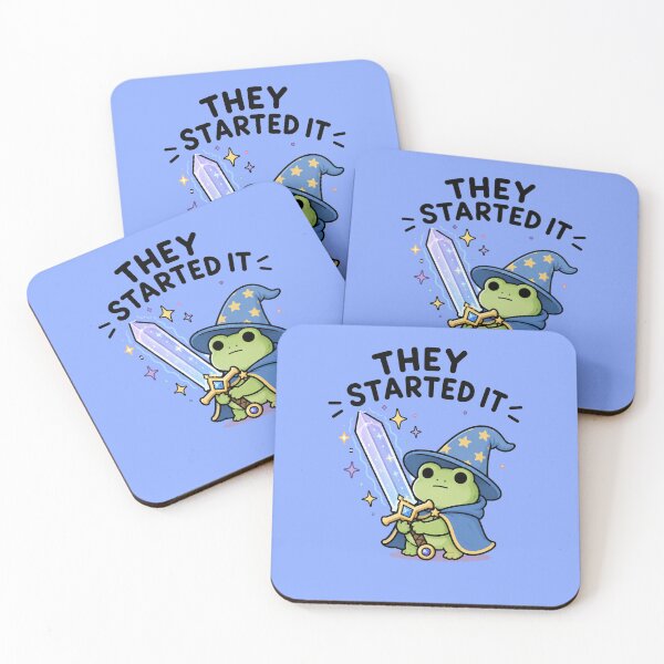Item preview, They Started It Wizard Frog designed and sold by MonkiFlipp.