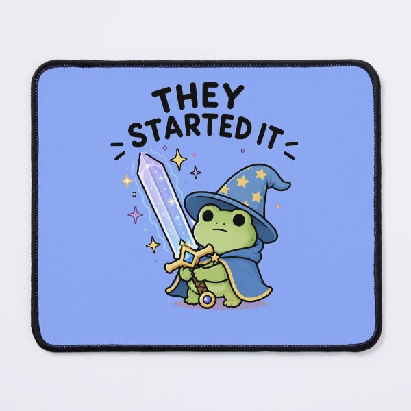 Item preview, They Started It Wizard Frog designed and sold by MonkiFlipp.