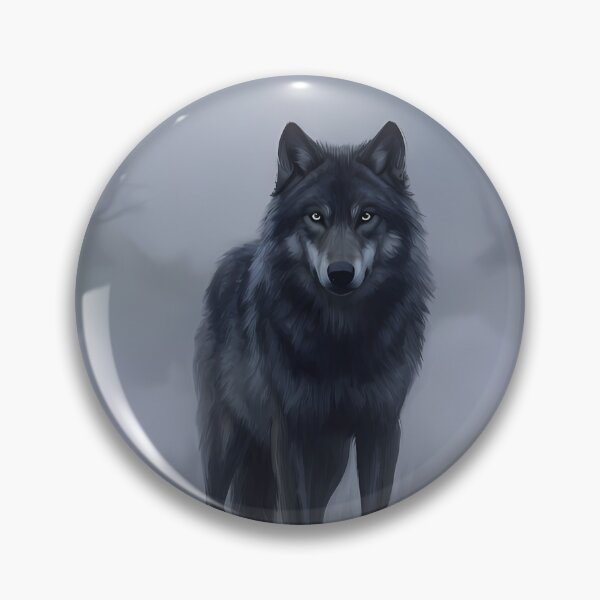 Item preview, Dark Wolf in Misty Forest designed and sold by RkskArt.