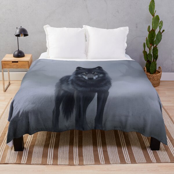 Item preview, Dark Wolf in Misty Forest designed and sold by RkskArt.