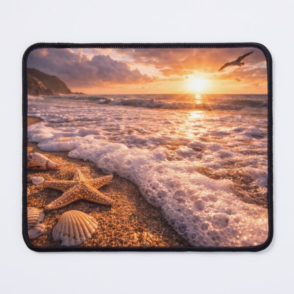 Item preview, Seashells at Sunset – Coastal Beach Wall Art designed and sold by Yomere.