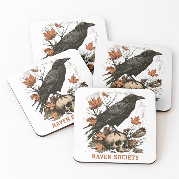 Item preview, Raven Society – Vintage Gothic Crow Skull Halloween Design designed and sold by KAM-KAM-STORE.