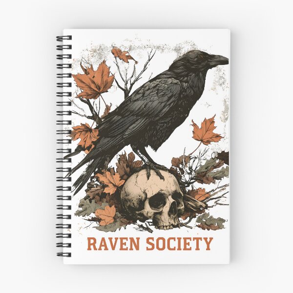 Item preview, Raven Society – Vintage Gothic Crow Skull Halloween Design designed and sold by KAM-KAM-STORE.