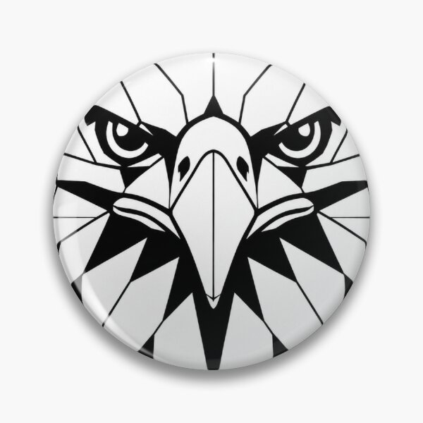 Item preview, Premium Geometric Steppe Eagle | Minimalist Black & White Vector Sticker designed and sold by DesertInkArt.