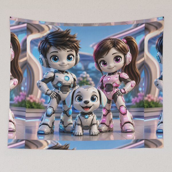Item preview, Tiny Robots designed and sold by AwesomeDigiShop.