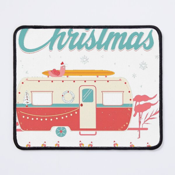 Item preview, Christmas in July Flamingo Camper Tropical Holiday designed and sold by icm4639.