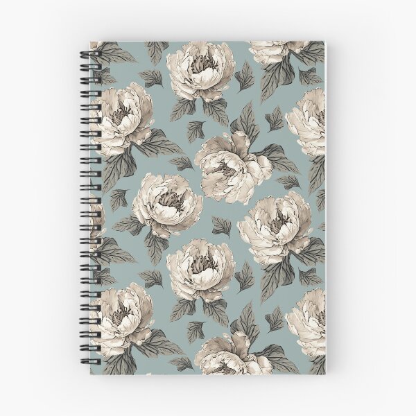 Item preview, Vintage Sepia Peony Floral Pattern On A Muted Sage Green designed and sold by Ayesha Saleem.