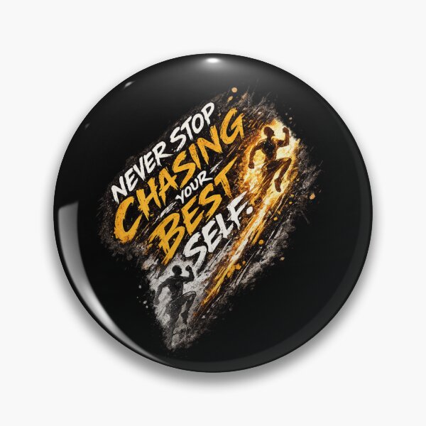 Item preview, Never Stop Chasing Your Best Self – Motivational Typography Design designed and sold by ArtisticHeart21.