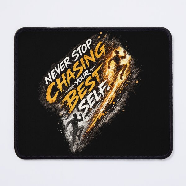 Item preview, Never Stop Chasing Your Best Self – Motivational Typography Design designed and sold by ArtisticHeart21.