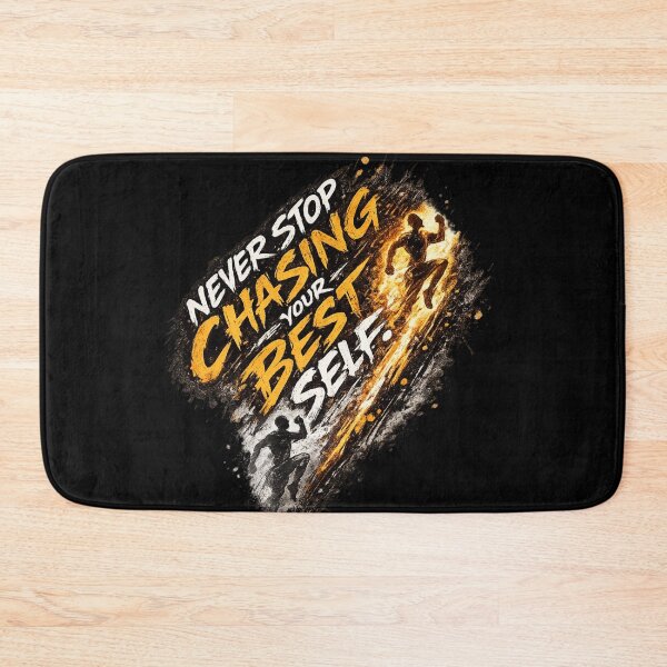 Item preview, Never Stop Chasing Your Best Self – Motivational Typography Design designed and sold by ArtisticHeart21.