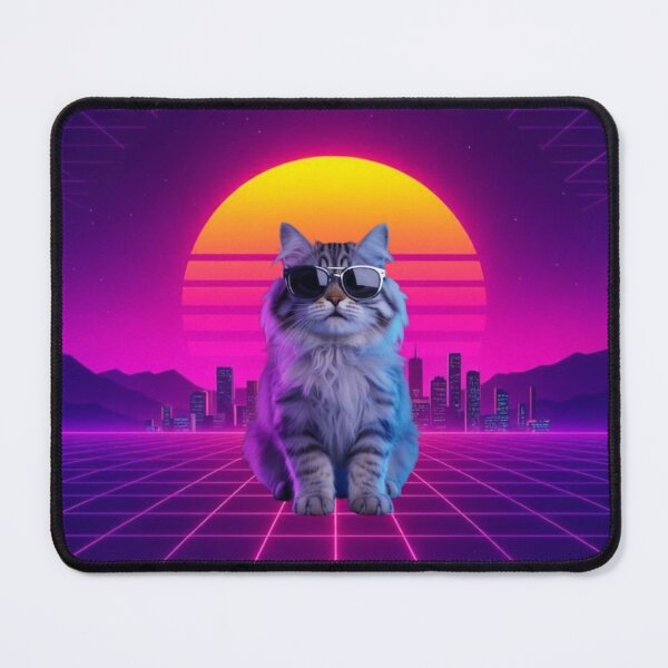 Item preview, Cool Synthwave Cat Retrowave 80s Aesthetic designed and sold by Joshbrowny.