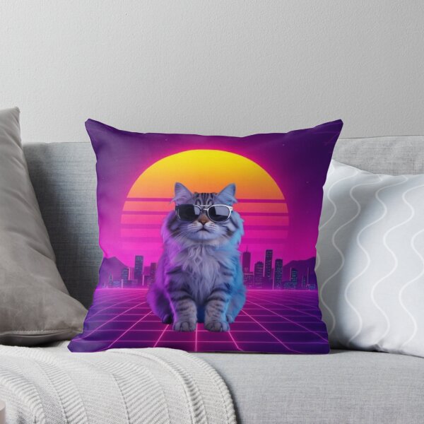 Item preview, Cool Synthwave Cat Retrowave 80s Aesthetic designed and sold by Joshbrowny.