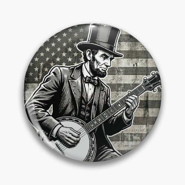 Item preview, Funny Abraham Lincoln Playing Guitar designed and sold by Art-Max.