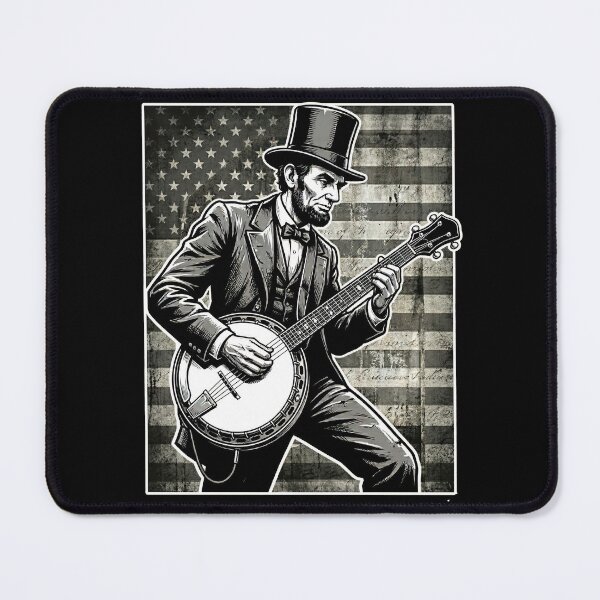 Item preview, Funny Abraham Lincoln Playing Guitar designed and sold by Art-Max.