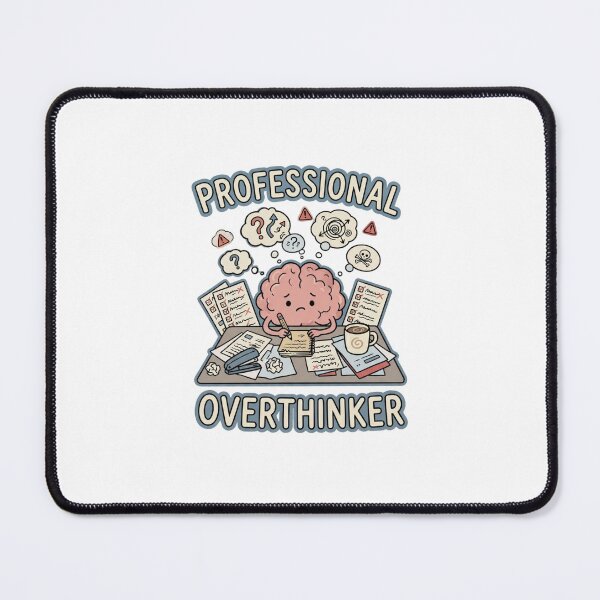 Item preview, Professional Overthinker Funny Brain Doodle designed and sold by GoofyShopp.