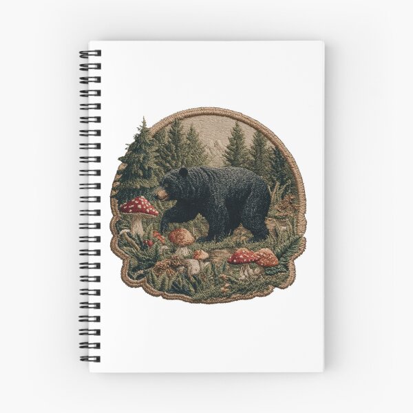 Artikelvorschau, Waldbär im Pilzland Patch entworfen und verkauft von filou designs.