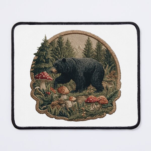 Item preview, Forest bear in Mushroom Country Patch designed and sold by filou designs.