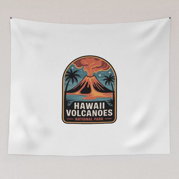 Item preview, Hawaii Volcanoes National Park Vintage Travel Badge designed and sold by Teelogic.